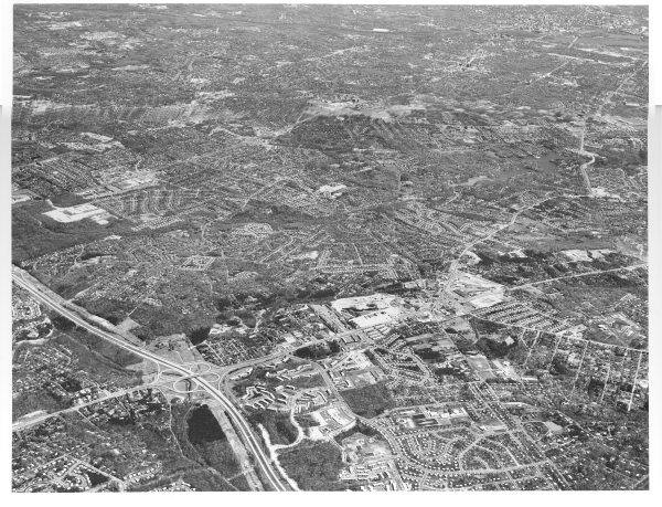Aerial View of Annandale in 1985: "Courtesy of the Fairfax County Public Library Photographic Archive"